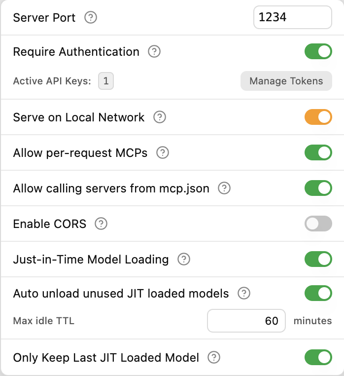 LMStudio Settings